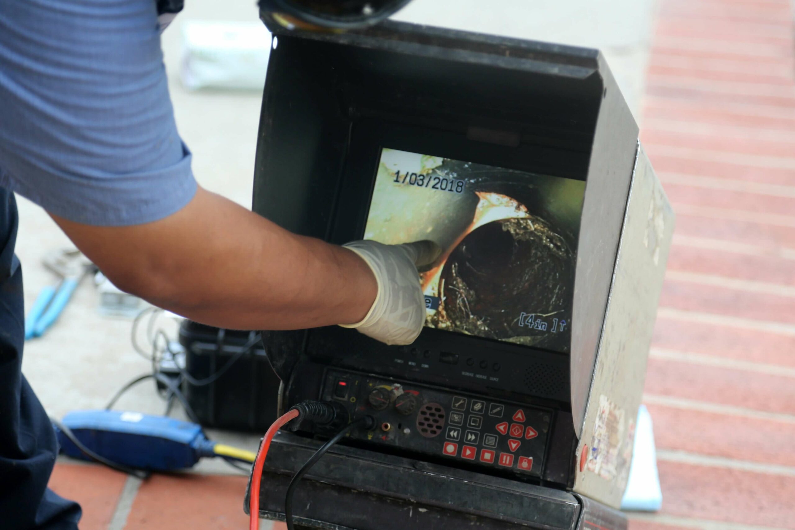 blocked drain camera inspection