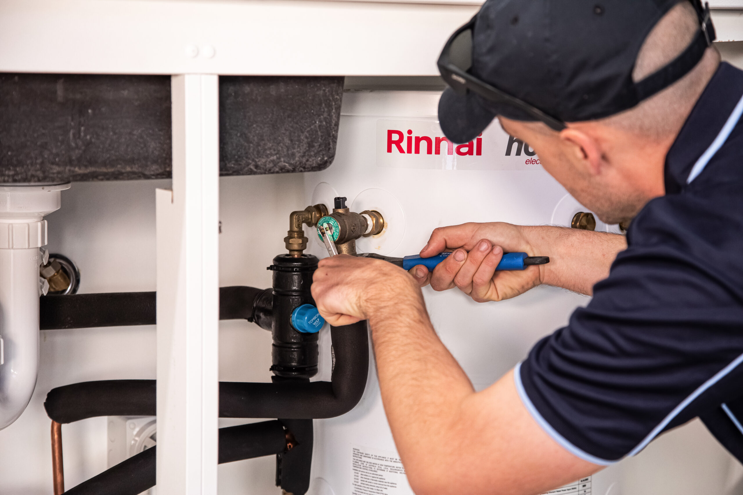 under the sink plumbing